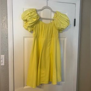 Abercrombie & Fitch Ruched Puff Sleeve Mini Dress - M